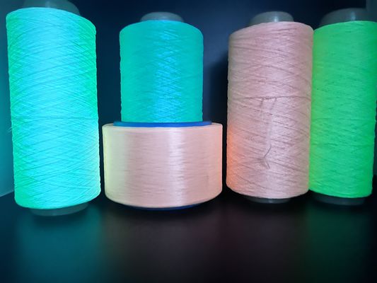Polyester Glowing Diy Glow Yarn FDY Fluorescent Knitting  Shoes Upper